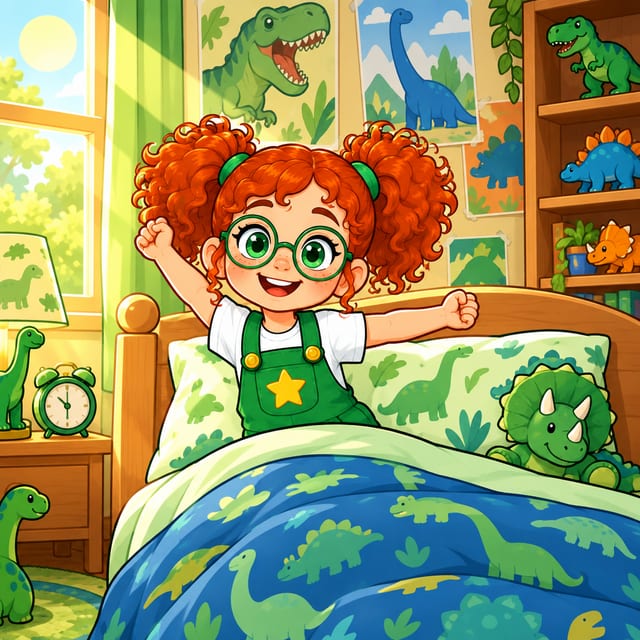 Bright cartoon: waking up