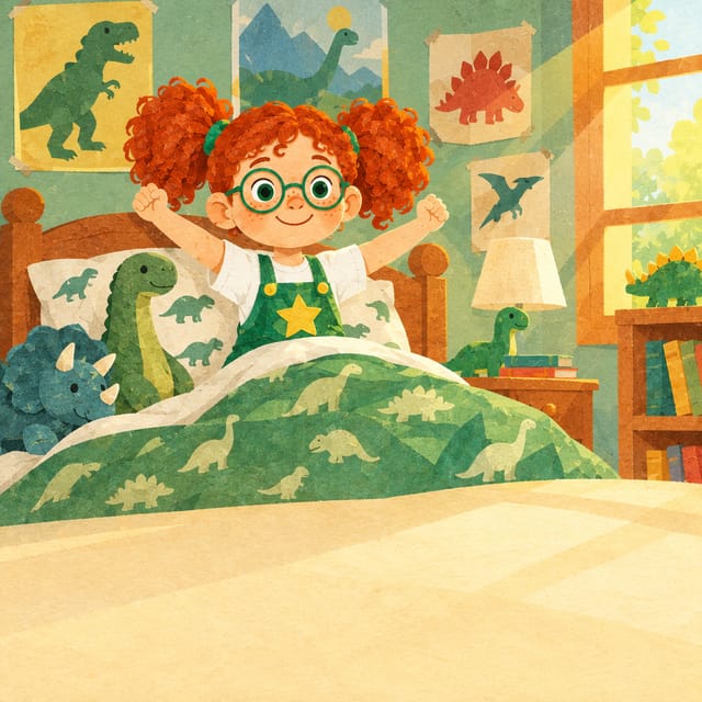 Gouache and cut paper: waking up