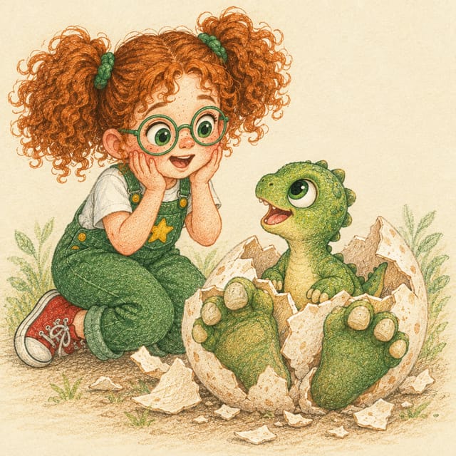 Colored pencil: the egg hatches