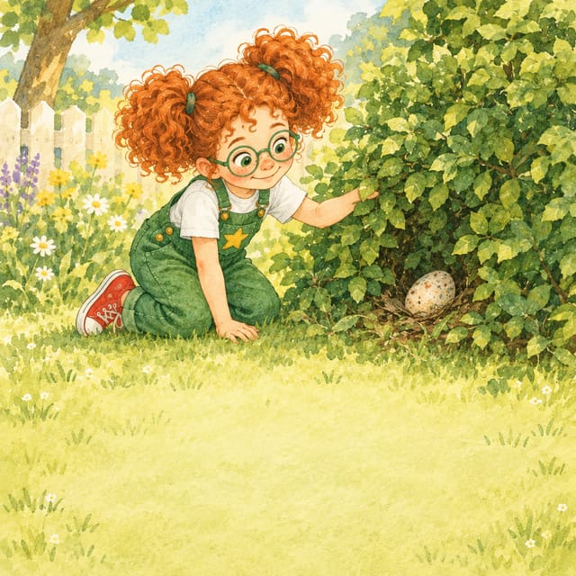 Watercolor: the hero finds the egg